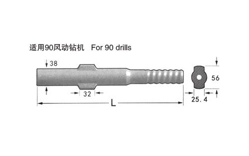 適用90風(fēng)動鉆機(jī)